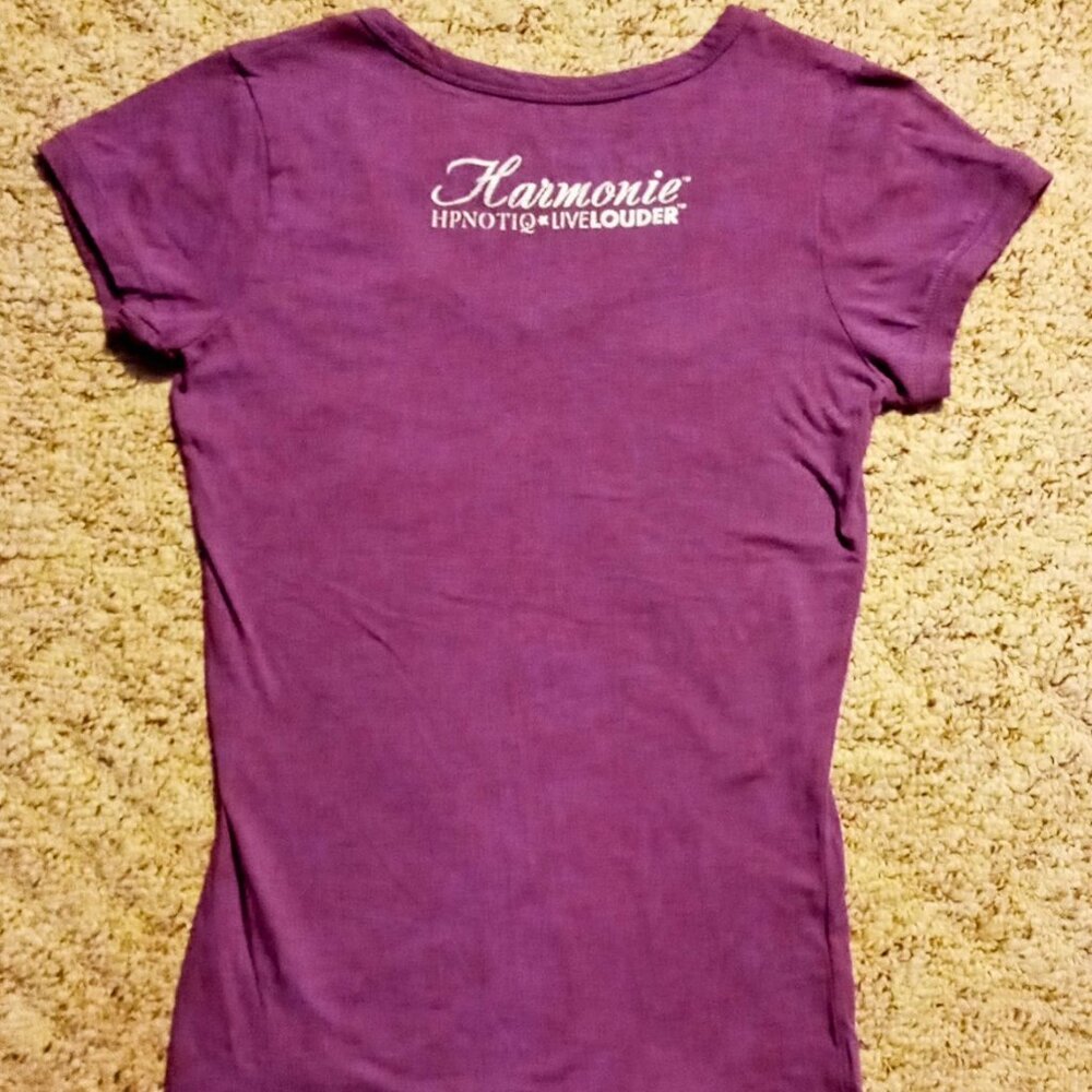 ⚡FINAL SALE⚡Purple Harmonie HPNOTIQ Liqueur LiveLouder Sexy Baby Tee NWOT - Picture 7 of 11